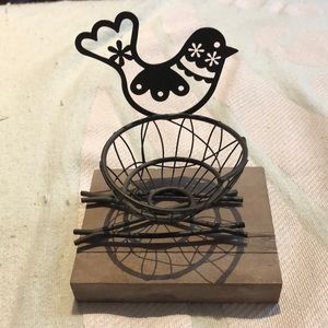 Bird and nest Candle holder